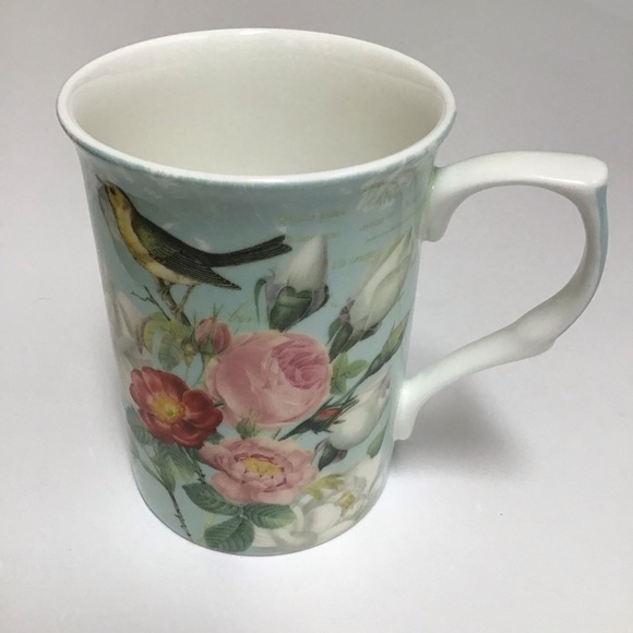 Stechcol Gracie Bone China Bird Coffee Mug Tea Cup Roses Butterfly Cottagecore - Picture 12 of 15